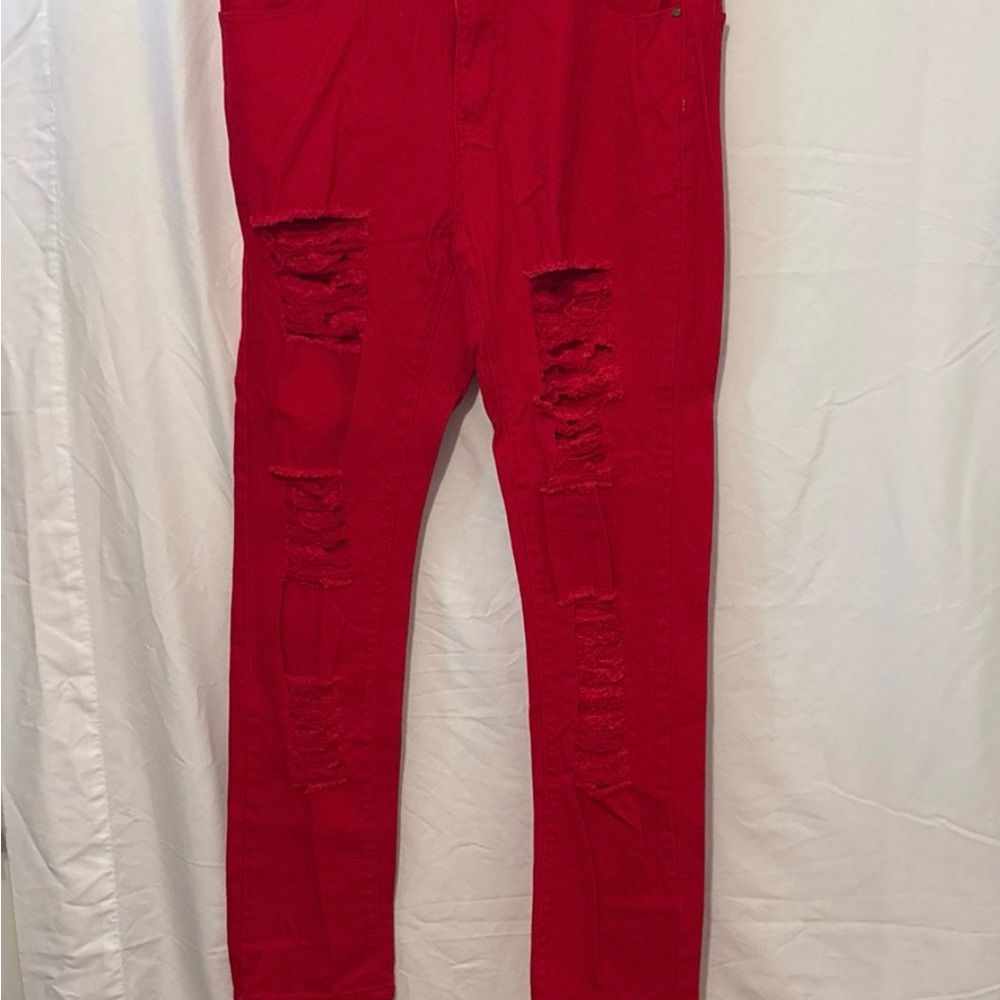 Amazon Men's Skinny Jeans - Red